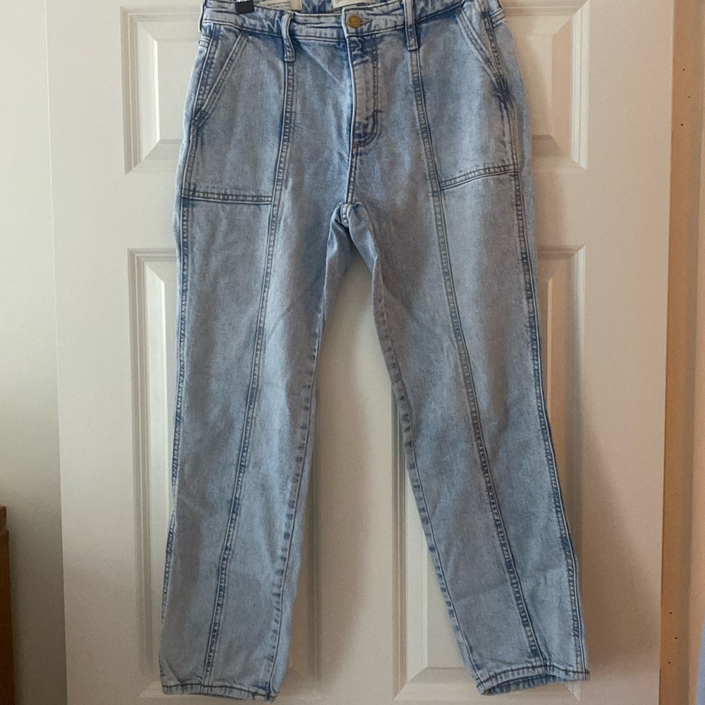 Universal Thread High Rise Slim Straight Jeans Size 4/27 Regular Cargo Style Y2K